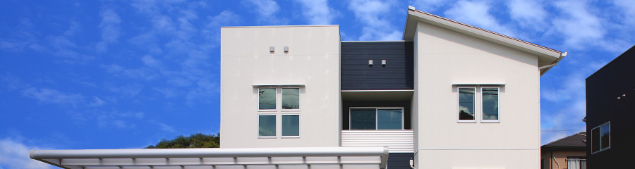 センターデッキのある家