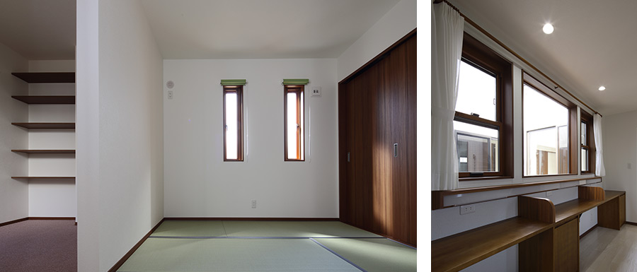 中庭を囲った明るい平屋住宅