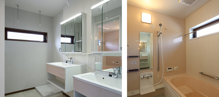 中庭を囲った明るい平屋住宅