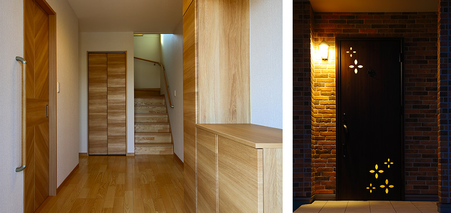 四季を愉しむレンガ調の住宅