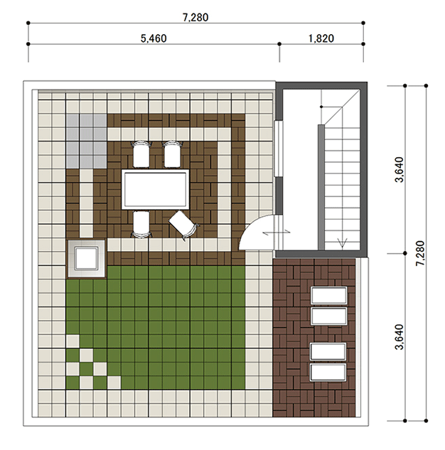 青い空の下で、家族の思い出を紡ぐ屋上